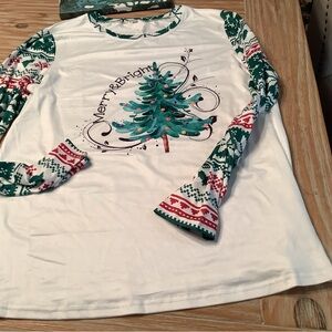 Festive Christmas Tree Long Sleeve Shirt bundle too